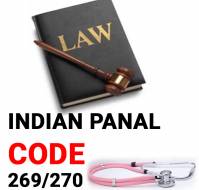 Can doctors be charged under section 269/270 of the Indian penal code?