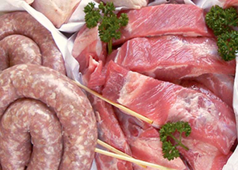 What is not eaten in the meat?