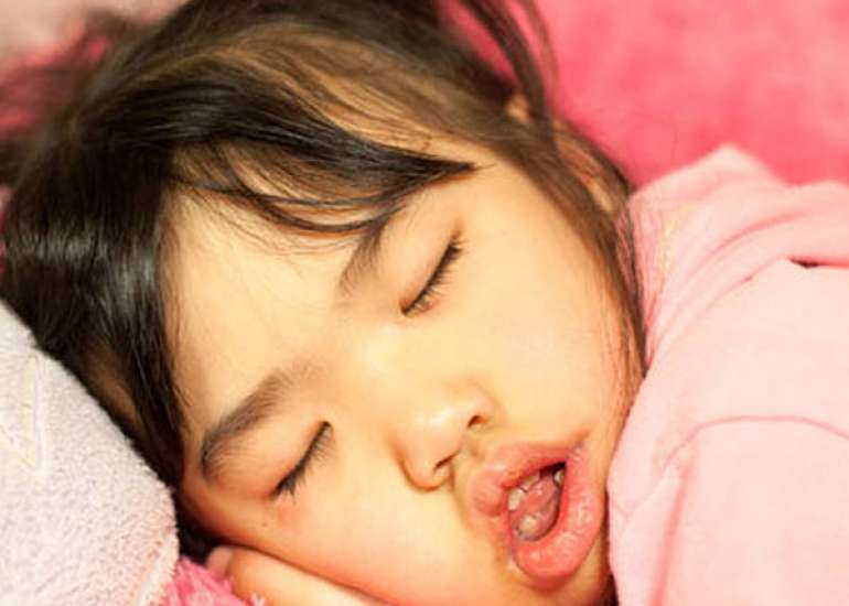 Should I be concerned if my child is comfortable in breathing through the mouth?