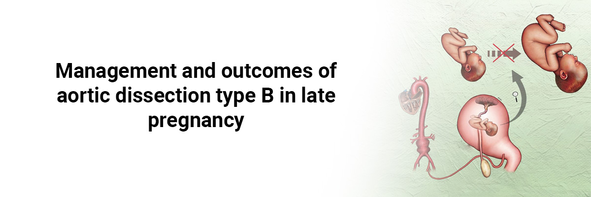 Management and outcomes of aortic dissection type B in late pregnancy