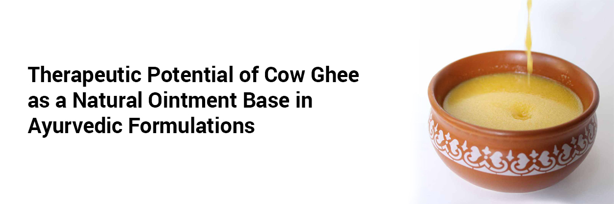 Therapeutic Potential of Cow Ghee as a Natural Ointment Base in Ayurvedic Formulations