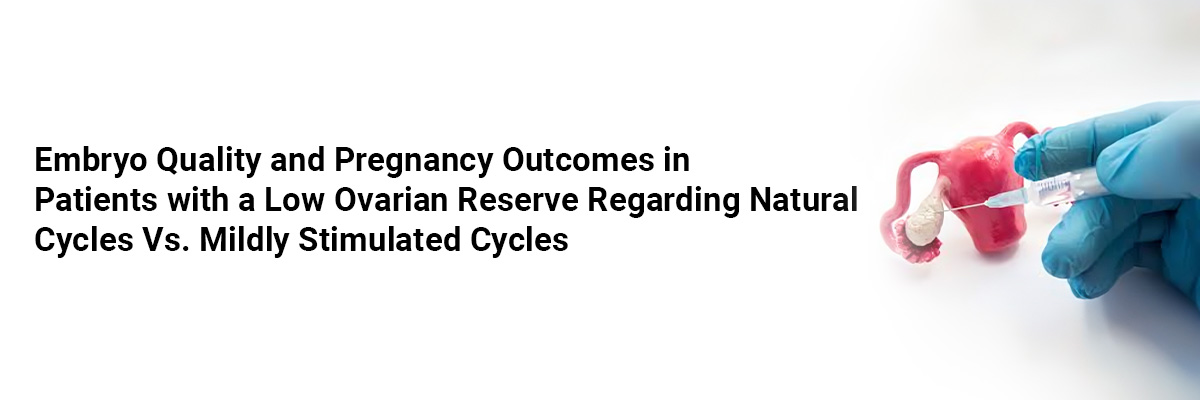 Embryo quality and pregnancy outcomes in patients with a low ovarian reserve regarding natural cycles Vs. Mildly stimulated cycles
