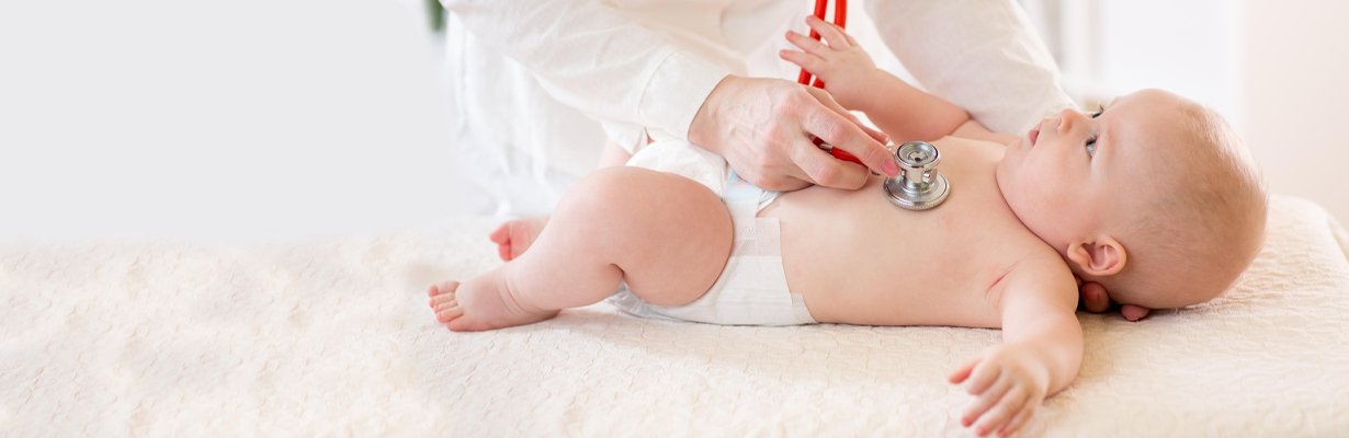 What is the medical management for babies with hole in heart?