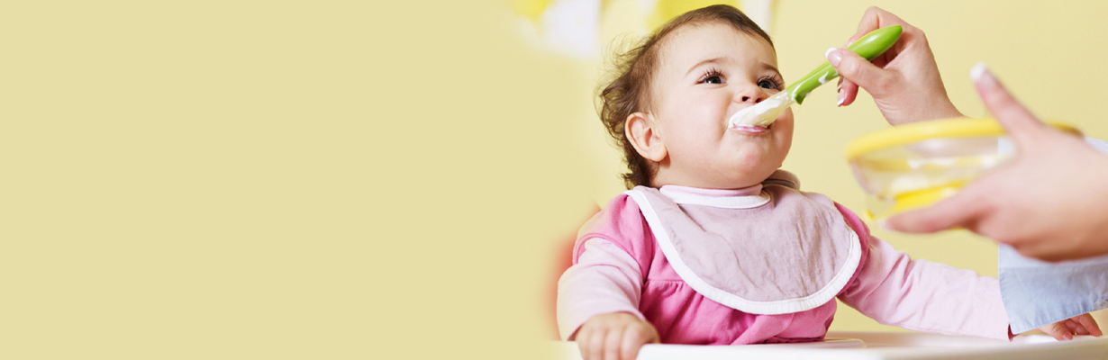 What should be fed to the child starting from birth to the later stage?