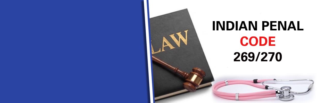 Can doctors be charged under section 269/270 of the Indian penal code?