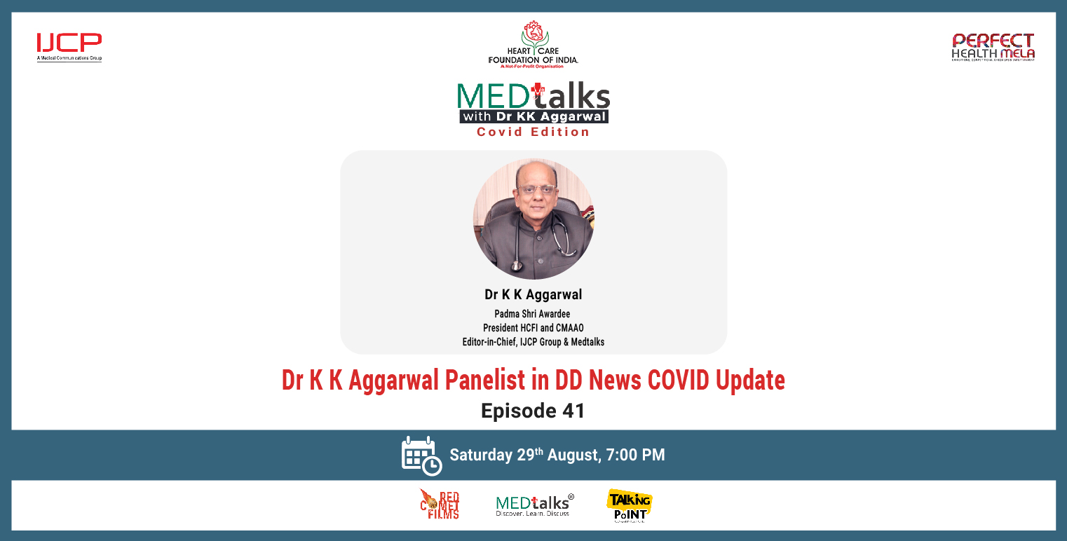 Dr K K Aggarwal Panelist in DD News COVID update