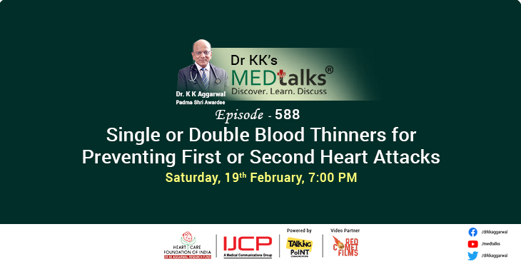 Single or Double Blood Thinners for Preventing First or Second Heart Attacks