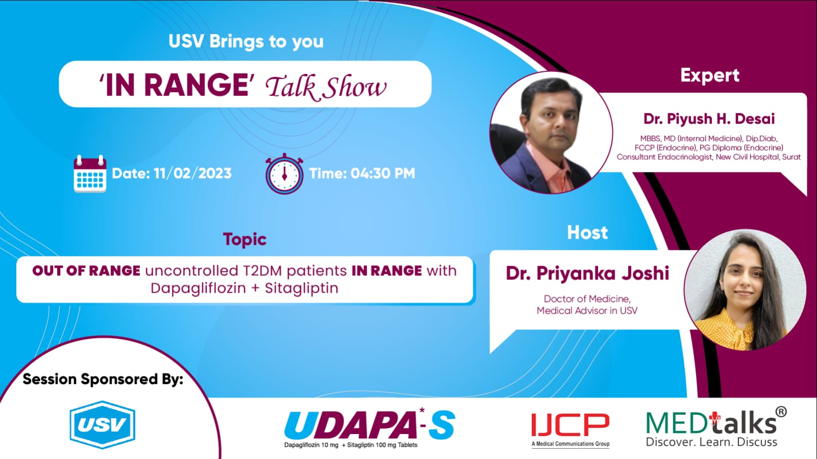 Dr. Piyush H. Desai, MBBS, MD (Internal Medicine), Dip. Diab, FCCP (Endocrine), PG Diploma (Endocrine), Consultant Endocrinologist, New Civil Hospital, Surat